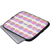 Donut Pattern individuelle Laptop-Ärmel Laptopschutzhülle (Vorne Knopf)