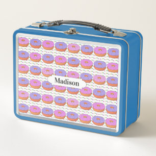 Donut Pattern individuelle Name Lunch Box
