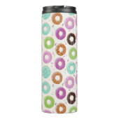 Donut Pattern kundenspezifischer Monogramm-Tumbler Thermosbecher (Rückseite)