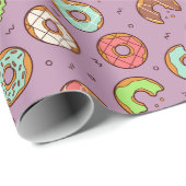 Donut Pattern | LILA Geschenkpapier (Rolleneckpunkt)