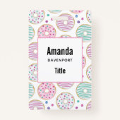 Donut Pattern Niedlich farbenfroh Ausweis (Vorderseite)