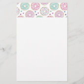 Donut Pattern Niedlich farbenfroh Briefpapier (Rückseite)