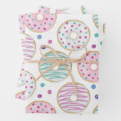 Donut Pattern Niedlich farbenfroh Geschenkpapier Set (Beispiel)