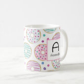 Donut Pattern Niedlich farbenfroh Kaffeetasse (VorderseiteRechts)
