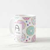Donut Pattern Niedlich farbenfroh Kaffeetasse (Vorderseite Links)