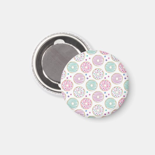 Donut Pattern Niedlich farbenfroh Magnet (Vorderseite/Rückseite)