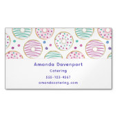 Donut Pattern Niedlich farbenfroh Magnetische Visitenkarte (Vorderseite)