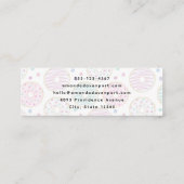 Donut Pattern Niedlich farbenfroh Mini Visitenkarte (Rückseite)