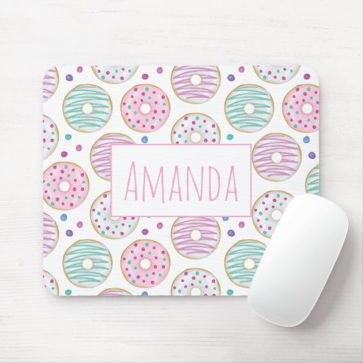 Donut Pattern Niedlich farbenfroh Mousepad (Mit Mouse)