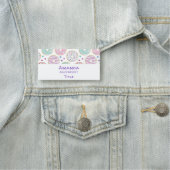 Donut Pattern Niedlich farbenfroh Namensschild (Beispiel)