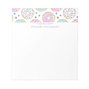 Donut Pattern Niedlich farbenfroh Notizblock