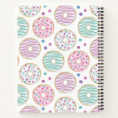 Donut Pattern Niedlich farbenfroh Notizblock (Rückseite)