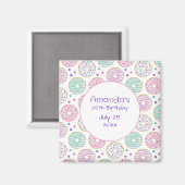 Donut Pattern Niedlich farbenfroh Save the Date Magnet (Vorderseite/Rückseite)