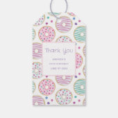 Donut Pattern Niedlich farbenfroh Vielen Dank Geschenkanhänger (Rückseite)