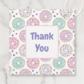 Donut Pattern Niedlich farbenfroh Vielen Dank Geschenkanhänger (Rückseite)