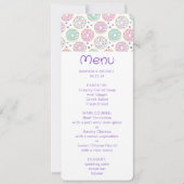 Donut Pattern Niedliches Farbmenü Einladung (Vorderseite)