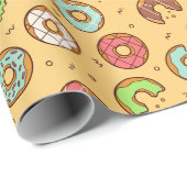 Donut Pattern | Orangencreme Geschenkpapier (Rolleneckpunkt)