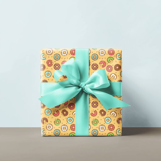 Donut Pattern | Orangencreme Geschenkpapier