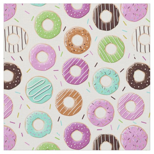 Donut Pattern Stoff (Nahaufnahme)