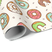 Donut Pattern | Vanilla Cream Geschenkpapier (Rolleneckpunkt)