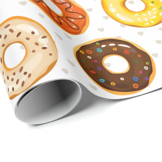 Donut Pattern Wrapping Paper Geschenkpapier (Rolleneckpunkt)