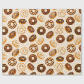Donut Pattern Wrapping Paper Geschenkpapier (Flach)