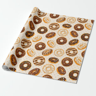 Donut Pattern Wrapping Paper Geschenkpapier