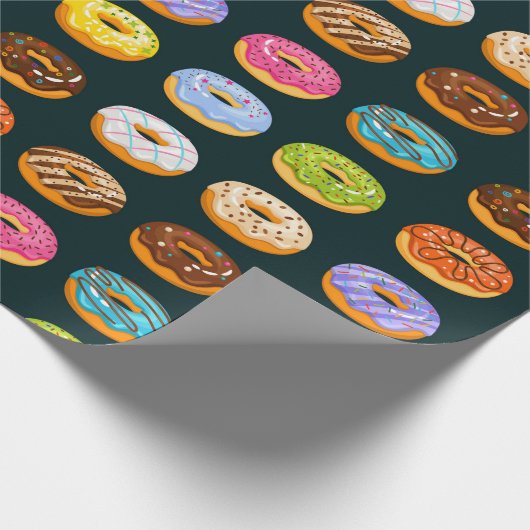 Donut Pattern Wrapping Paper Geschenkpapier (Ecke)