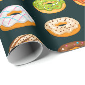Donut Pattern Wrapping Paper Geschenkpapier (Rolleneckpunkt)
