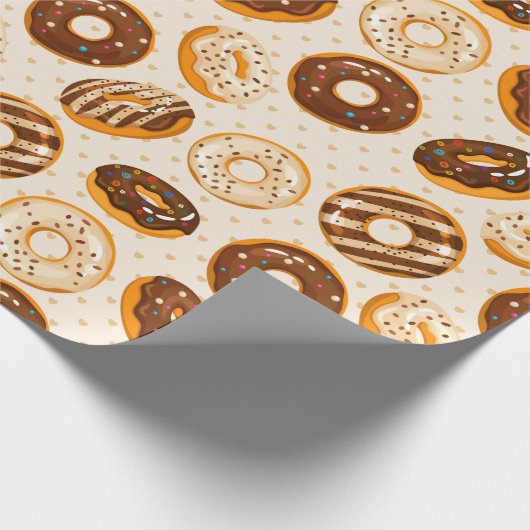 Donut Pattern Wrapping Paper Geschenkpapier (Ecke)