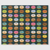 Donut Pattern Wrapping Paper Geschenkpapier (Flach)