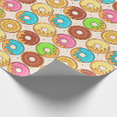Donut Pattern Wrapping Paper Geschenkpapier (Ecke)
