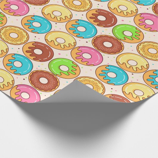 Donut Pattern Wrapping Paper Geschenkpapier (Ecke)