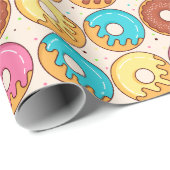 Donut Pattern Wrapping Paper Geschenkpapier (Rolleneckpunkt)