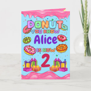 Donut Personalisiert Color Sprinkle Geburtstagspar Dankeskarte