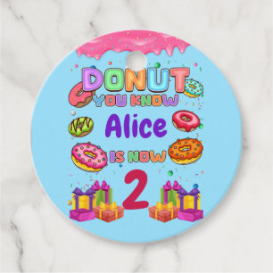 Donut Personalisiert Color Sprinkle Geburtstagspar Geschenkanhänger