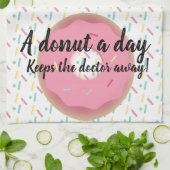 Donut Physician Funny Geschenk Geschirrtuch (Gefaltet)