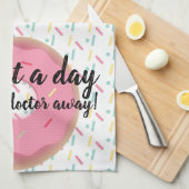 Donut Physician Funny Geschenk Geschirrtuch (Viertel Falte)