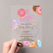 Donut pink Babydusche Acryleinladungen (Insitu (Handheld))