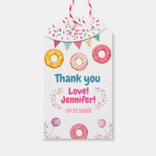 Donut pink Geburtstag Dank ein Geschenk Tags Geschenkanhänger