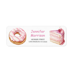 Donut Pink Girls Geburtstagsadresse