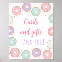 Donut Pink Gold Cards & Geschenke Geburtstagszeich