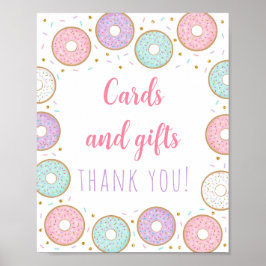 Donut Pink Gold Cards & Geschenke Geburtstagszeich Poster