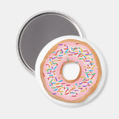 Donut Pink Zuckerguss Sprinkles Niedliches Essen | Magnet (Vorderseite/Rückseite)