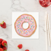 Donut Pink Zuckerguss Sprinkles Niedliches Essen | Serviette (Beispiel)