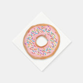 Donut Pink Zuckerguss Sprinkles Niedliches Essen | Serviette (Ecke)