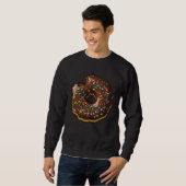 Donut Pixel 8 bit Retro Hungry Byte Sprinkles Food Sweatshirt (Vorne ganz)