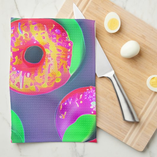 Donut Pop Geschirrtuch (Viertel Falte)