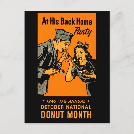 Donut-Poster 1945 Postkarte (Vorderseite)