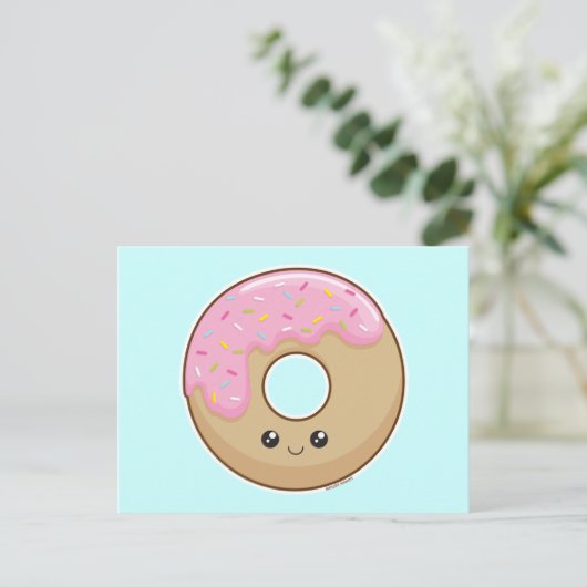 Donut Postkarte (Stehend Vorderseite)
